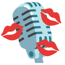 studio microphone and kiss mark
