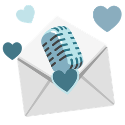 studio microphone and love letter