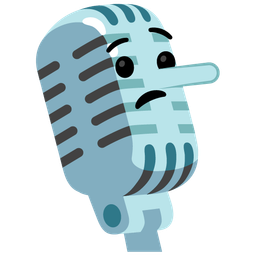 studio microphone and lying face