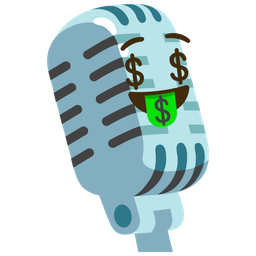 Studio microphone and Money-mouth face