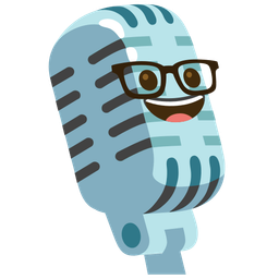 studio microphone and nerd face