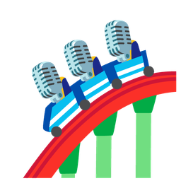 studio microphone and roller coaster