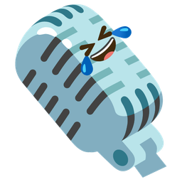 Studio microphone and Rolling on the floor laughing