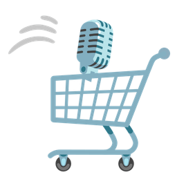 studio microphone and shopping cart