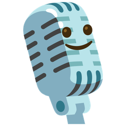 Studio microphone and Slightly smiling face
