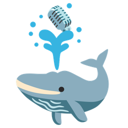 studio microphone and spouting whale