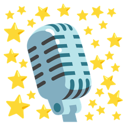 studio microphone and star