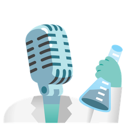 studio microphone and test tube