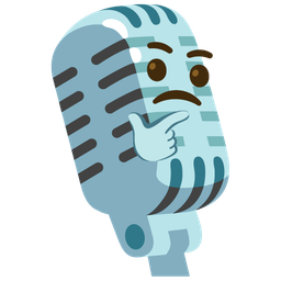 studio microphone and thinking face