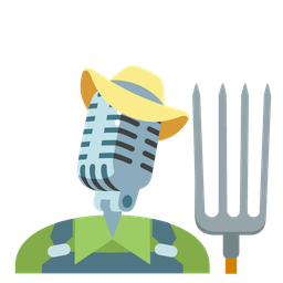 studio microphone and tractor