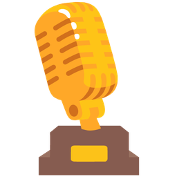 studio microphone and trophy