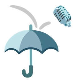 studio microphone and umbrella