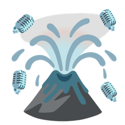 studio microphone and volcano