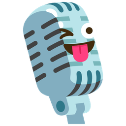 Studio microphone and Winking face with tongue