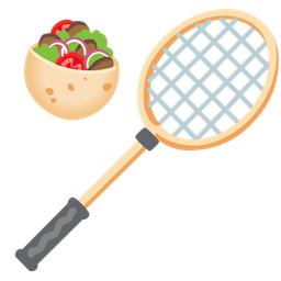 stuffed flatbread and badminton