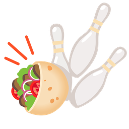 stuffed flatbread and bowling