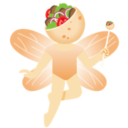 stuffed flatbread and butterfly