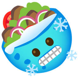 stuffed flatbread and cold face