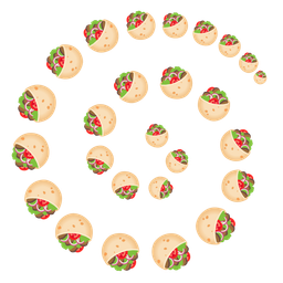 stuffed flatbread and cyclone