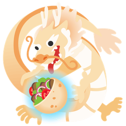 stuffed flatbread and dragon