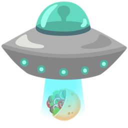 stuffed flatbread and flying saucer