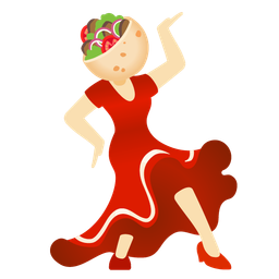 stuffed flatbread and high-heeled shoe