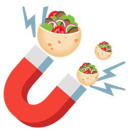 stuffed flatbread and magnet