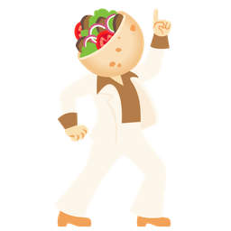 stuffed flatbread and mirror ball