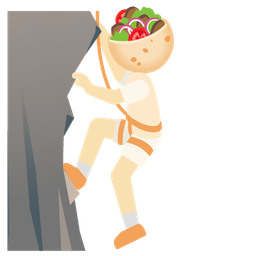 stuffed flatbread and mountain