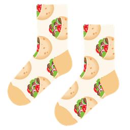 stuffed flatbread and socks