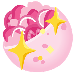 stuffed flatbread and sparkling heart