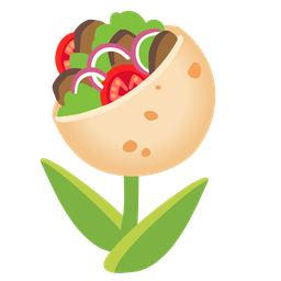 stuffed flatbread and tulip