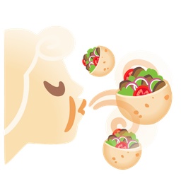 stuffed flatbread and wind face