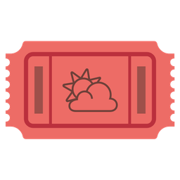 sun behind cloud and admission tickets