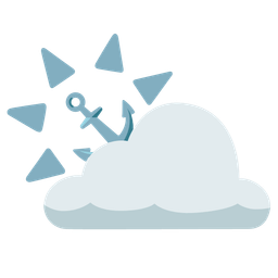 sun behind cloud and anchor