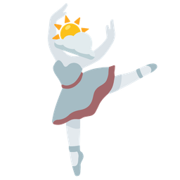 sun behind cloud and ballet shoes