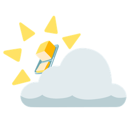 sun behind cloud and butter