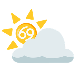 sun behind cloud and Cancer