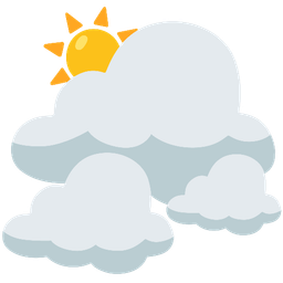 sun behind cloud and cloud