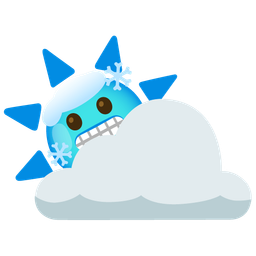 sun behind cloud and cold face