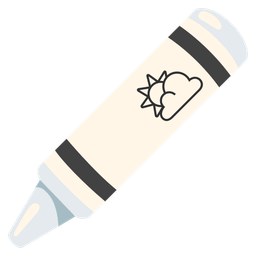 sun behind cloud and crayon