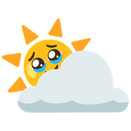 sun behind cloud and face holding back tears