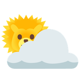 sun behind cloud and hedgehog