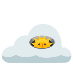 sun behind cloud and hole