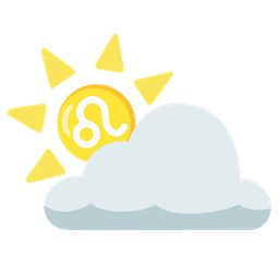 sun behind cloud and Leo