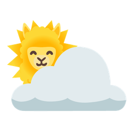 sun behind cloud and llama