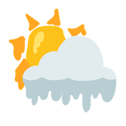 Sun behind cloud and Melting face