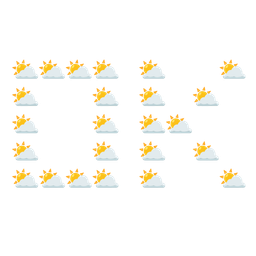 sun behind cloud and OK button