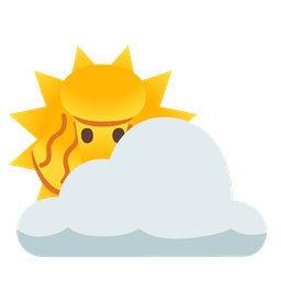 sun behind cloud and poodle