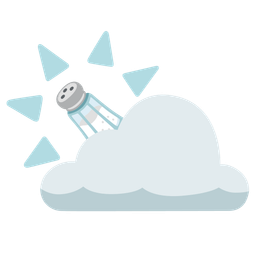 sun behind cloud and salt